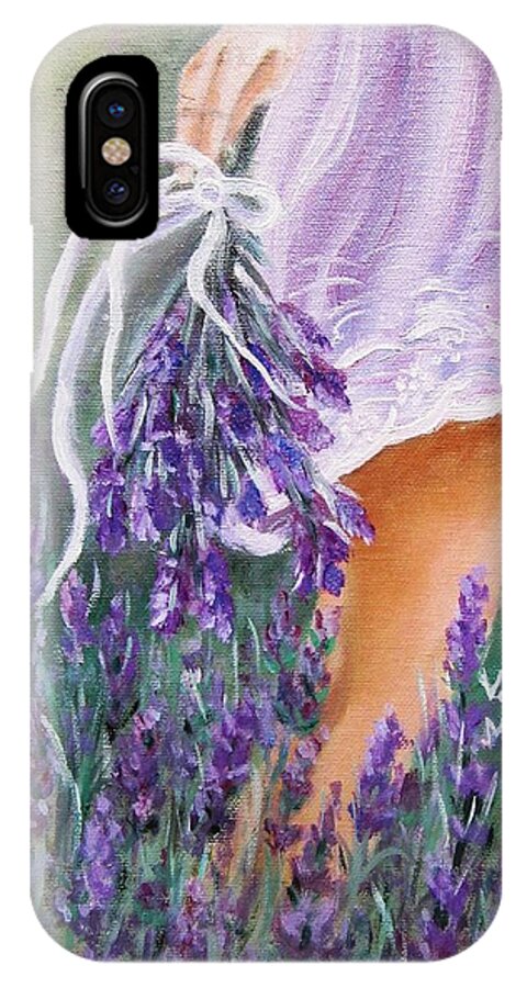 Landscape iPhone X Case featuring the painting Walk by Vesna Martinjak
