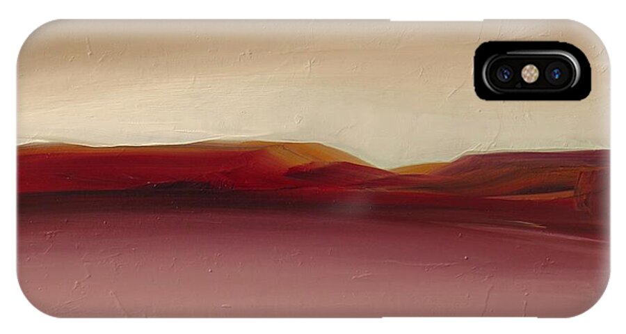 Landscape iPhone X Case featuring the painting Warm Mountains by Michelle Abrams