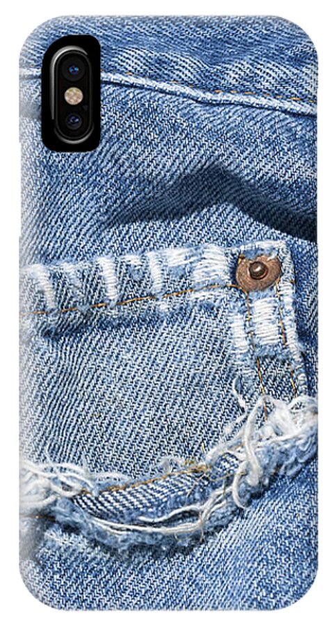 Worn iPhone X Case featuring the photograph Worn Jeans by George Robinson