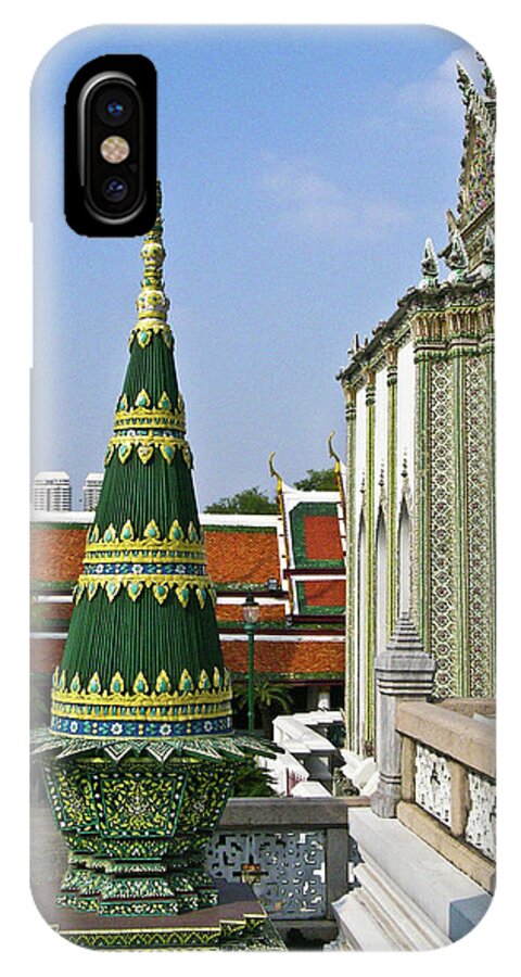 Wat Po iPhone X Case featuring the photograph Wat Po Bangkok Thailand 11 by Douglas Barnett