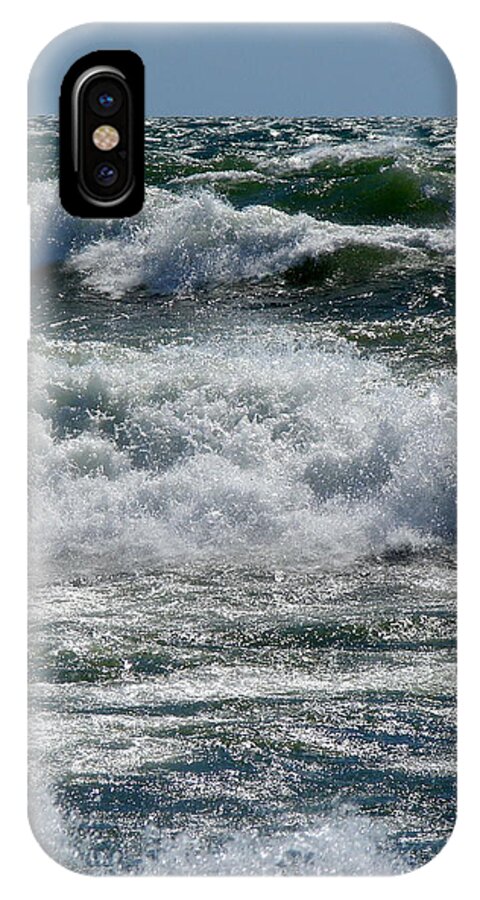 Lake Michigan iPhone X Case featuring the photograph Waves on Lake Michigan by Michelle Calkins