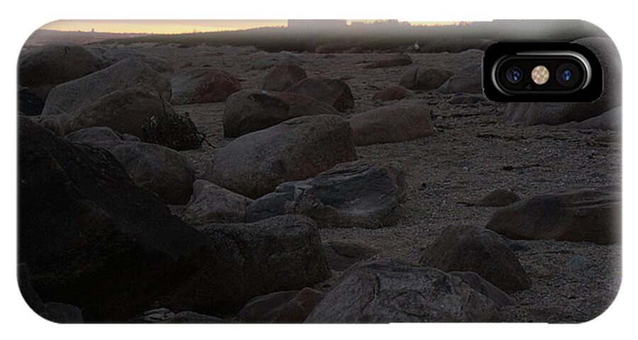  iPhone X Case featuring the digital art Weekapaug Sunset by Steve Breslow