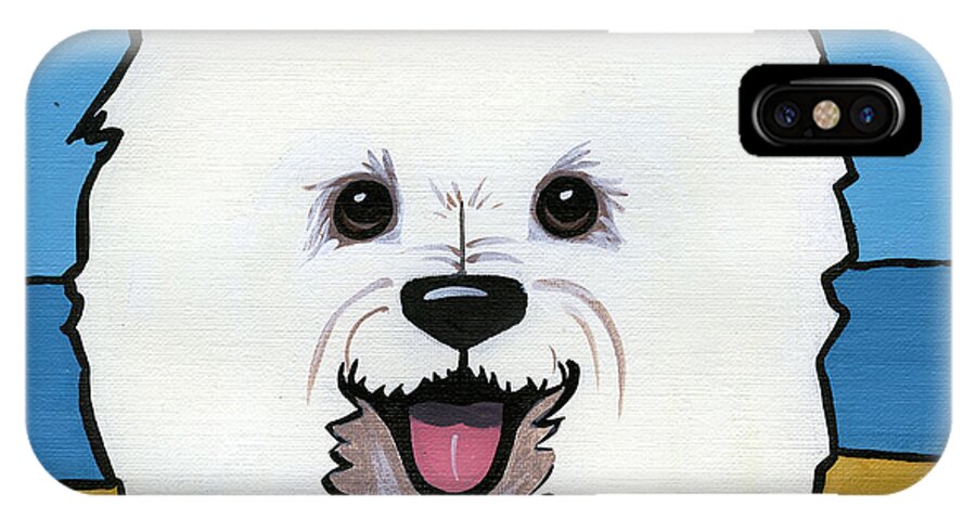 Westie iPhone X Case featuring the painting West Highland Terrier by Leanne Wilkes
