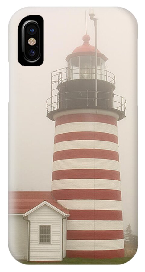 Lighthouse iPhone X Case featuring the photograph West Quody Head Lighthouse by Brent L Ander
