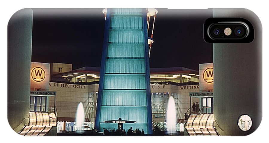Westinghouse iPhone X Case featuring the photograph Westinghouse Pavilion at Night by David Halperin