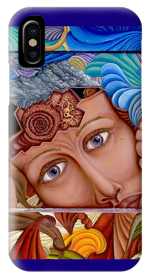 Oil iPhone X Case featuring the painting What the Mind Feels by Karen Musick