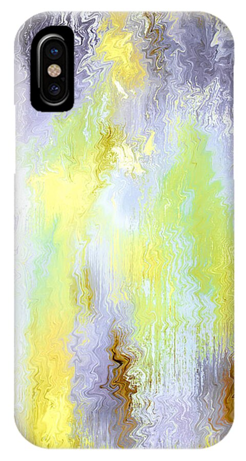 Abstract iPhone X Case featuring the painting When I Am With You by Wayne Cantrell