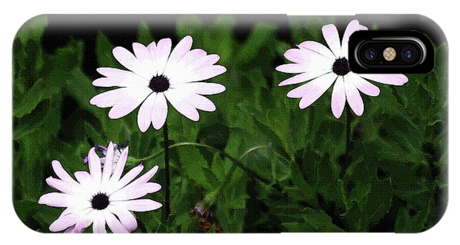 White Flowers In The Garden iPhone X Case featuring the photograph White Flowers In The Garden by Tom Janca