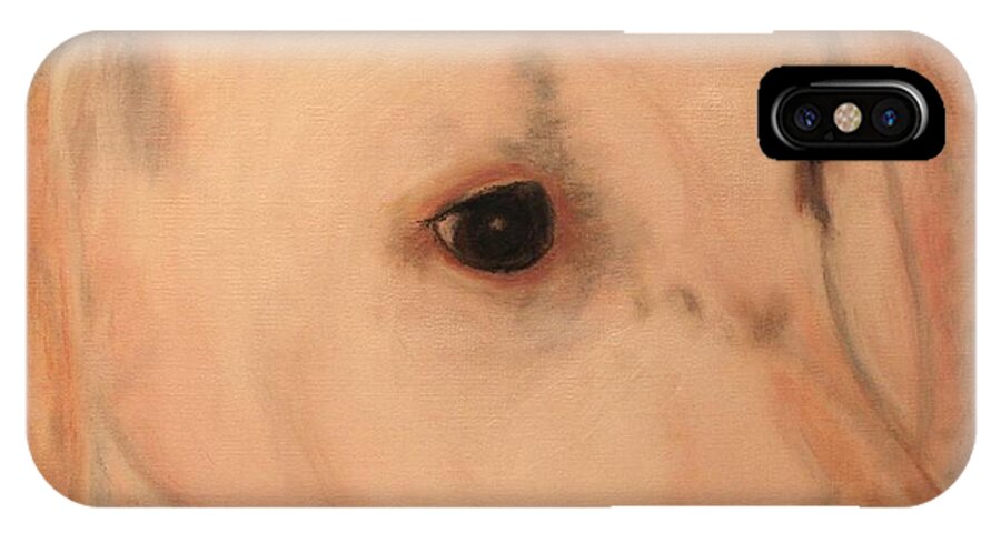 Dog iPhone X Case featuring the painting White Lab - Sugar by Laura Grisham