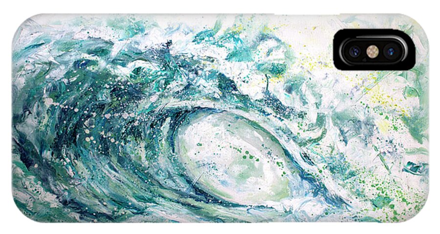 Wave Art iPhone X Case featuring the painting White Wash by William Love