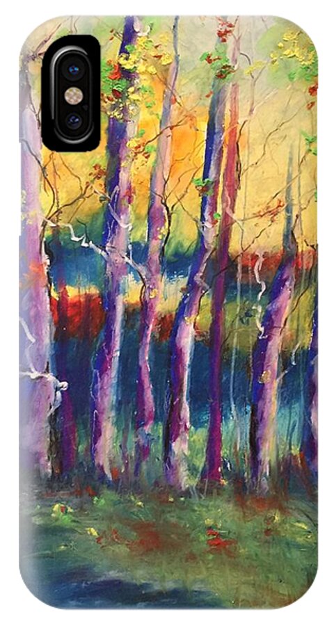  iPhone X Case featuring the painting Wild Beasts on Da Bayou by Robin Miller-Bookhout