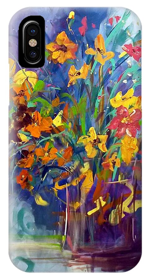 Flowers iPhone X Case featuring the painting Wildflowers by Terri Einer