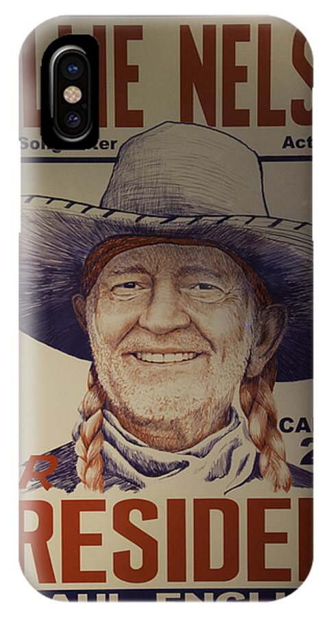 Willie Nelson iPhone X Case featuring the photograph Willie for President by Bob Hislop