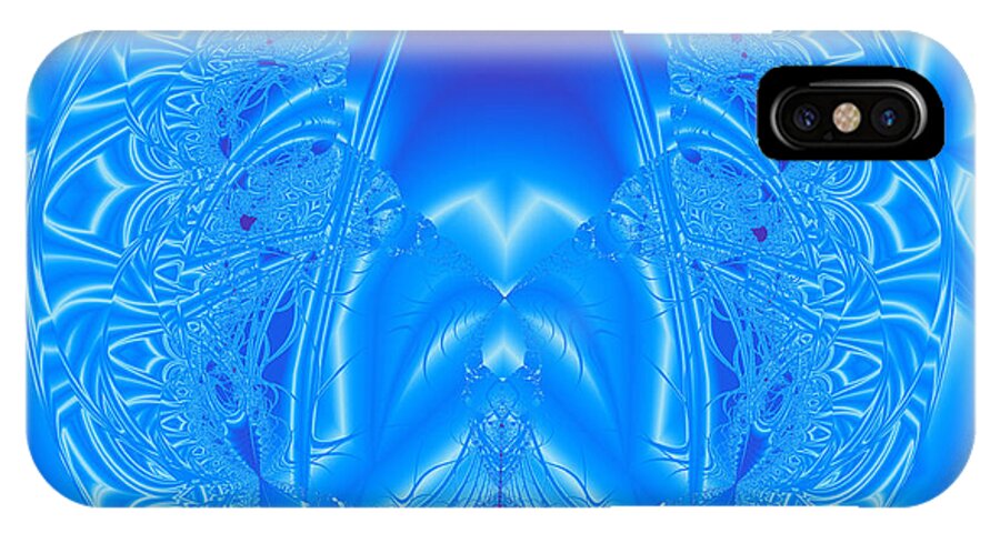 Fractal iPhone X Case featuring the digital art Wind by Debra Martelli