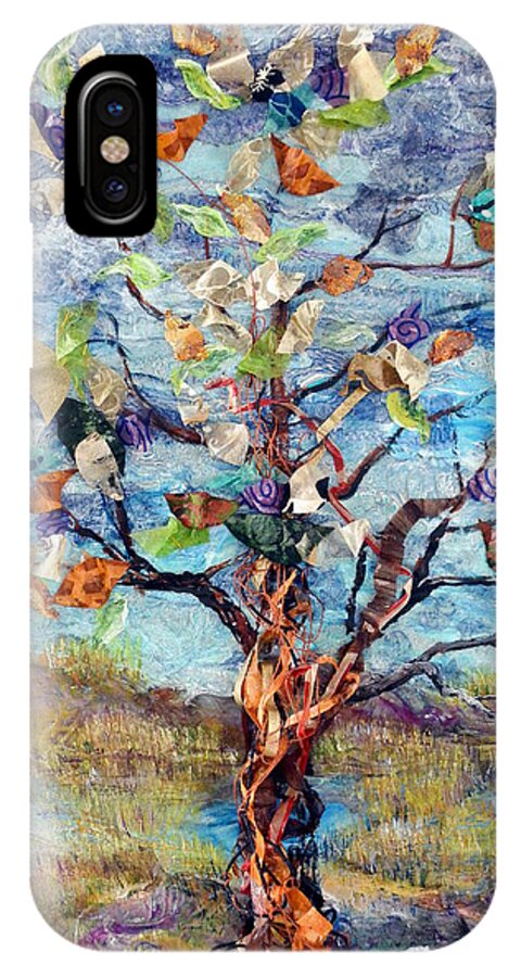Windbreak iPhone X Case featuring the painting Windbreak by Regina Valluzzi