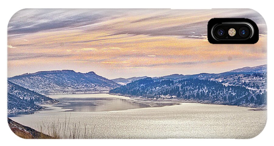 Winter iPhone X Case featuring the photograph Winter at Horsetooth Reservior by Cindy Schneider