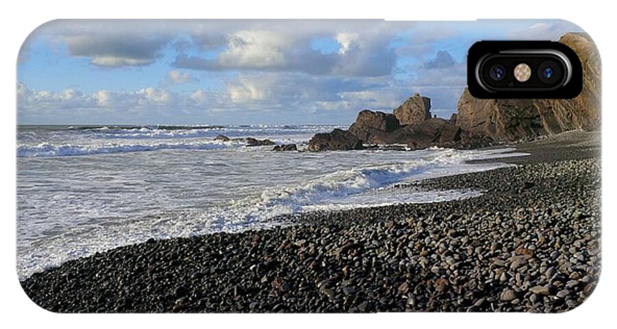 Sandymouth iPhone X Case featuring the photograph Winter At Sandymouth by Richard Brookes