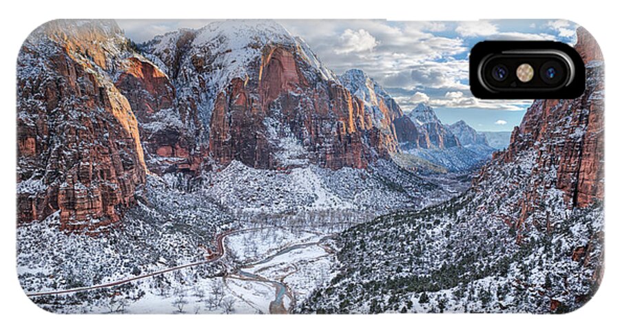 Zion iPhone X Case featuring the photograph Winter in Zion National Park by James Udall