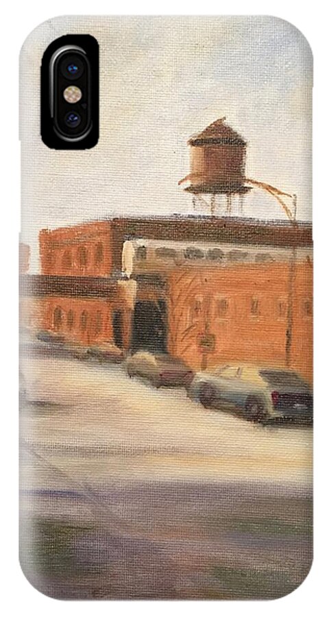 Urban Landscape iPhone X Case featuring the painting Wired and Ready by Will Germino