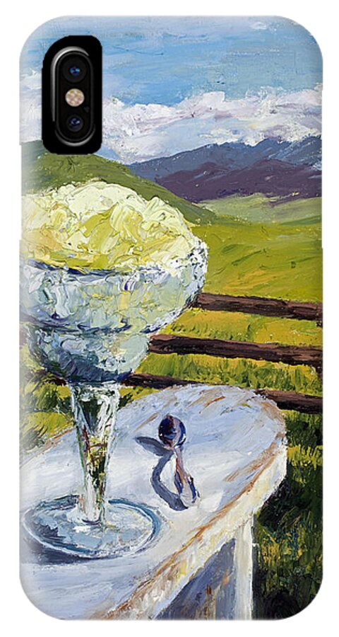 Oil iPhone X Case featuring the painting With Salt by Mary Giacomini