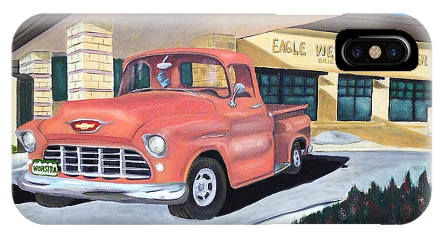 55 Chevy Truck iPhone X Case featuring the painting Wohstra-1 by Dean Glorso