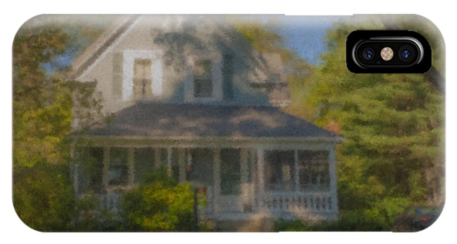 House iPhone X Case featuring the painting Wooster Family Home by Bill McEntee