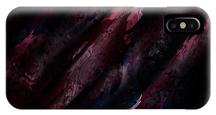 Abstract iPhone X Case featuring the digital art Wounded Lamb by William Russell Nowicki