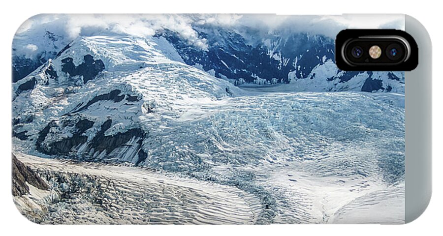 Alaska iPhone X Case featuring the photograph Wrangell Alaska Glacier by Benny Marty