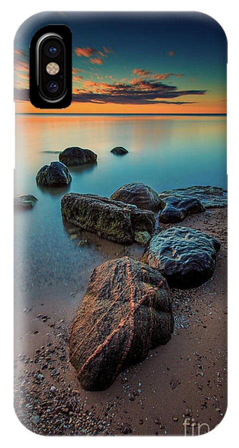 Beach iPhone X Case featuring the photograph 'X' marks Serenity by Andrew Slater