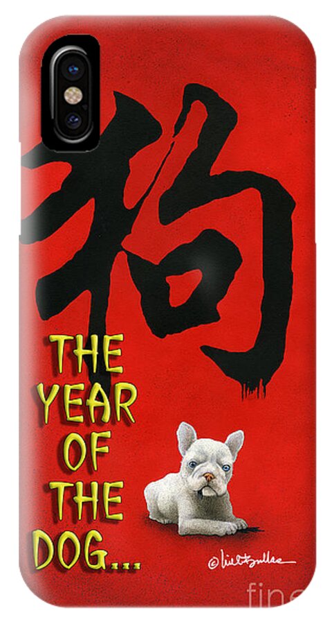Will Bullas iPhone X Case featuring the painting Year Of The Dog ... 2018 by Will Bullas