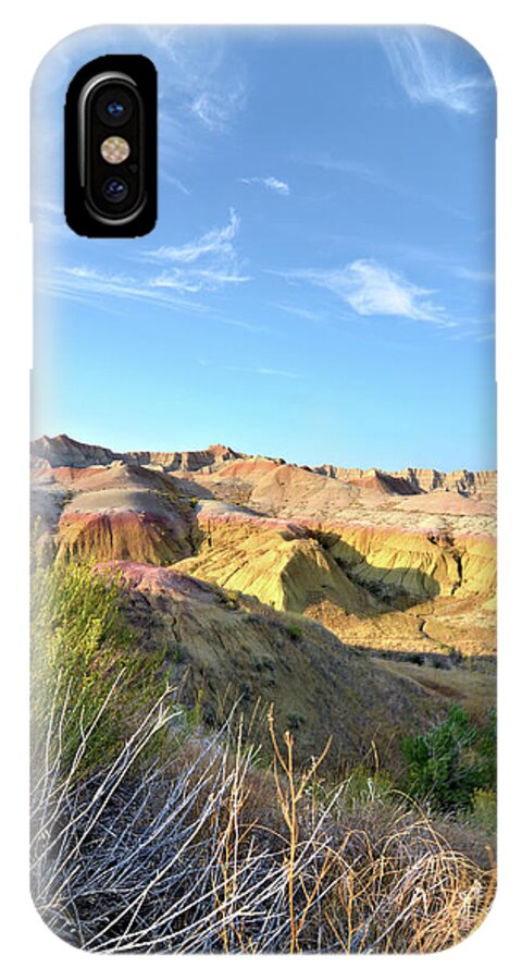 Badlands iPhone X Case featuring the photograph Yellow Mounds 5 by Bonfire Photography