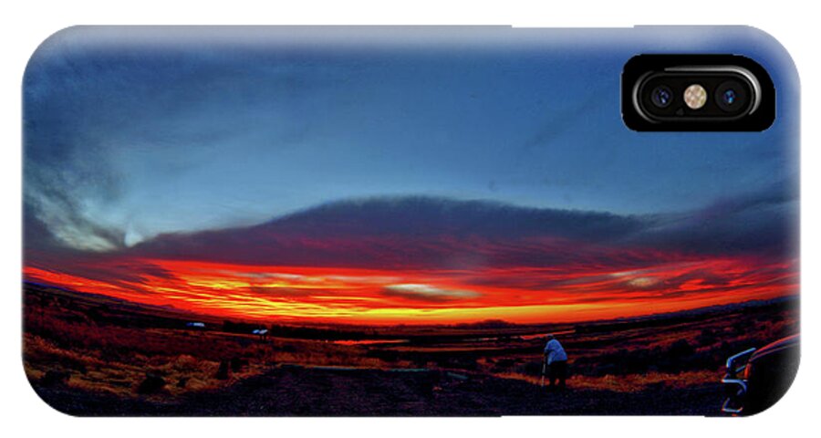 Montana iPhone X Case featuring the photograph Yellowstone Sunset by Scott Carlton