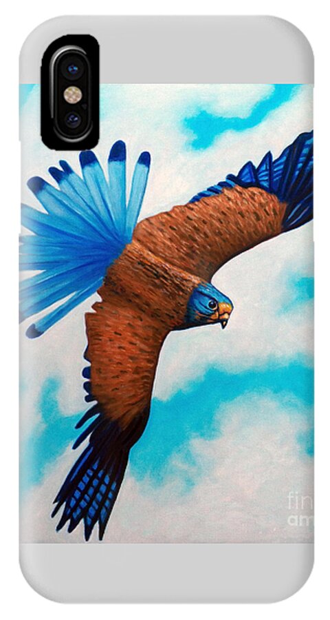 Kestrel iPhone X Case featuring the painting You Bring Me Joy by Brian Commerford