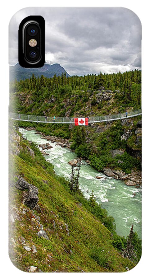 Yukon Suspension Bridge iPhone X Case featuring the photograph Yukon Suspension Bridge by Anthony Jones