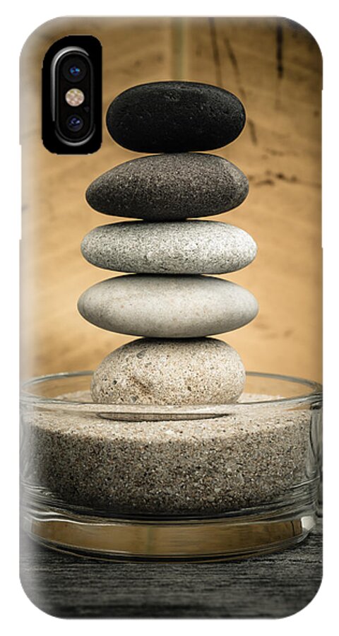 Zen Stones iPhone X Case featuring the photograph Zen Stones I by Marco Oliveira