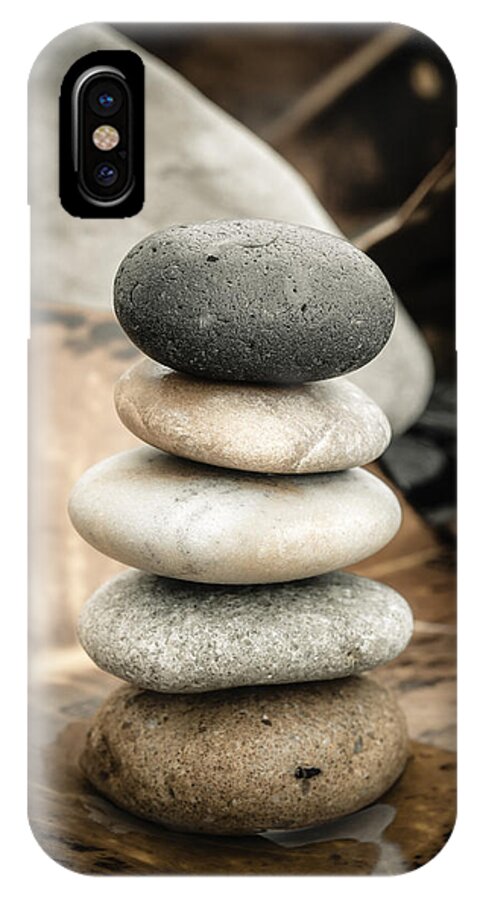 Zen Stones iPhone X Case featuring the photograph Zen Stones IV by Marco Oliveira