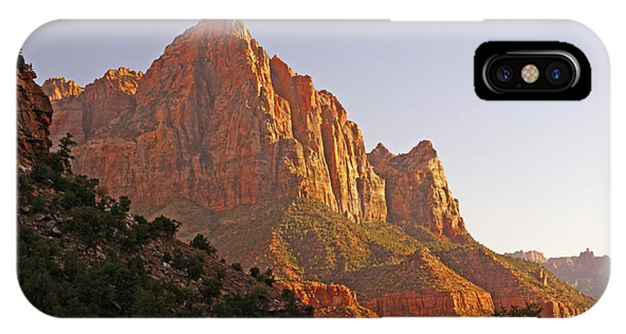 Zion iPhone X Case featuring the photograph Zion lower canyon panorama by Rod Jones