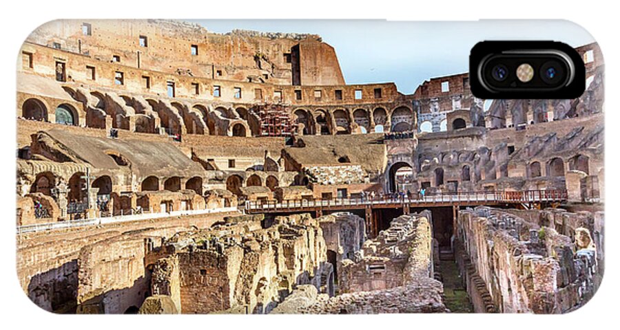 Amphitheater iPhone X Case featuring the photograph Colosseum, Rome, Italy #3 by William Perry