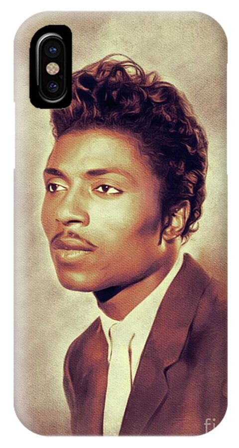 Little iPhone X Case featuring the painting Little Richard, Music Legend #3 by Esoterica Art Agency