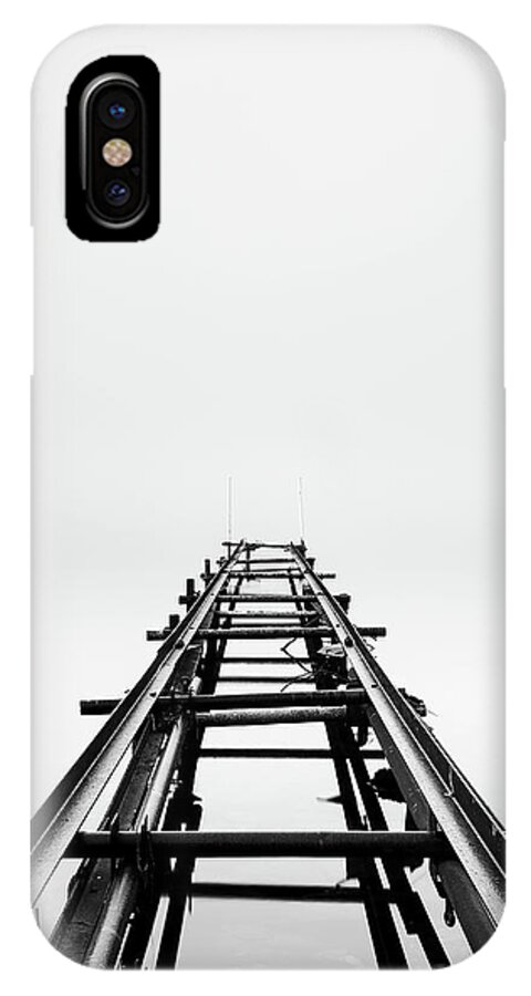 Black And White iPhone X Case featuring the photograph Loch Lomond Jetty #6 by Grant Glendinning