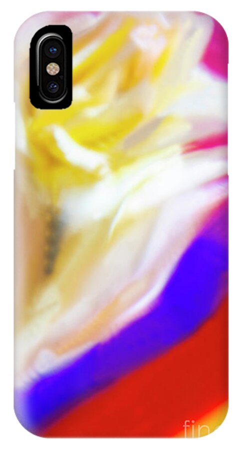 Abstract iPhone X Case featuring the photograph A White Rose In An Abstract Style. by Alexander Vinogradov