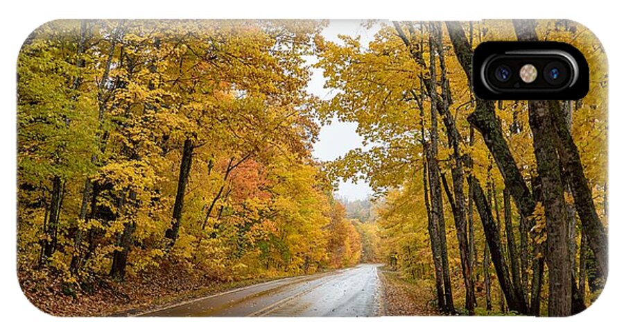 Road iPhone X Case featuring the photograph Autumn Drive by Susan Rydberg