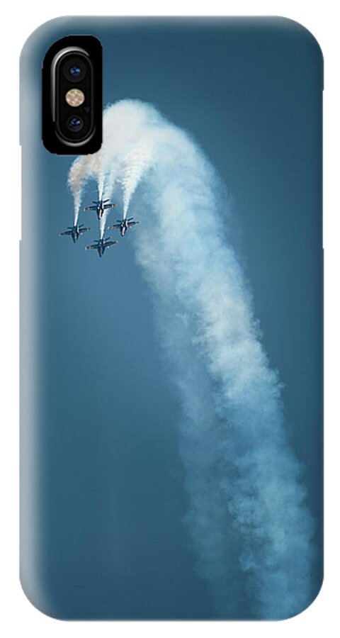 Blue Angels iPhone X Case featuring the photograph Barrel Roll by Mark Duehmig