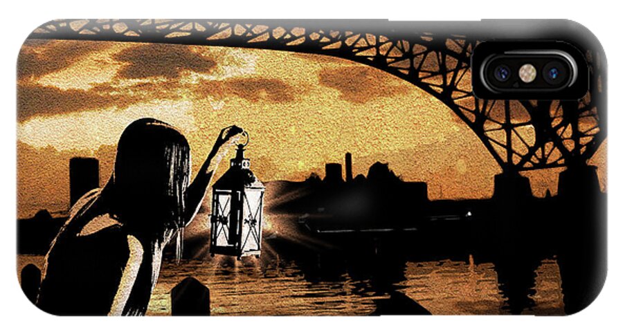 Jason Casteel iPhone X Case featuring the digital art Bridge IV by Jason Casteel