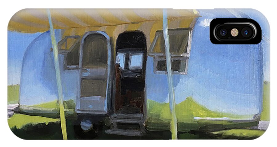Airstream iPhone X Case featuring the painting Buttercups and Lemonade by Elizabeth Jose