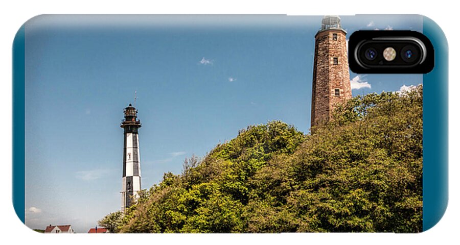 Cape Henry Lighthouses Old And New iPhone X Case featuring the photograph Cape Henry Lighthouses Old and New by Phyllis Taylor