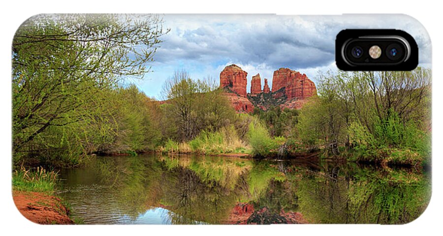 Cathedral Rock iPhone X Case featuring the photograph Cathedral Rock Reflection by James Eddy