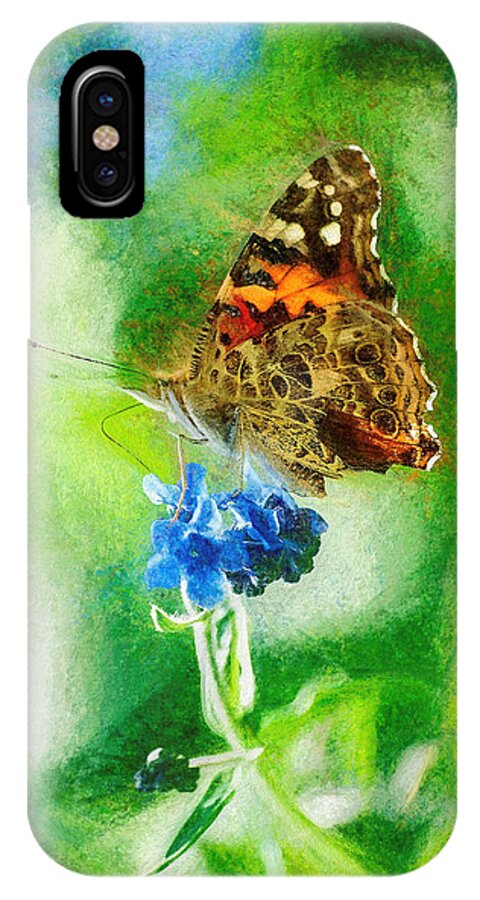Cosmopolitan iPhone X Case featuring the photograph Chalky Painted Lady Butterfly by Don Northup