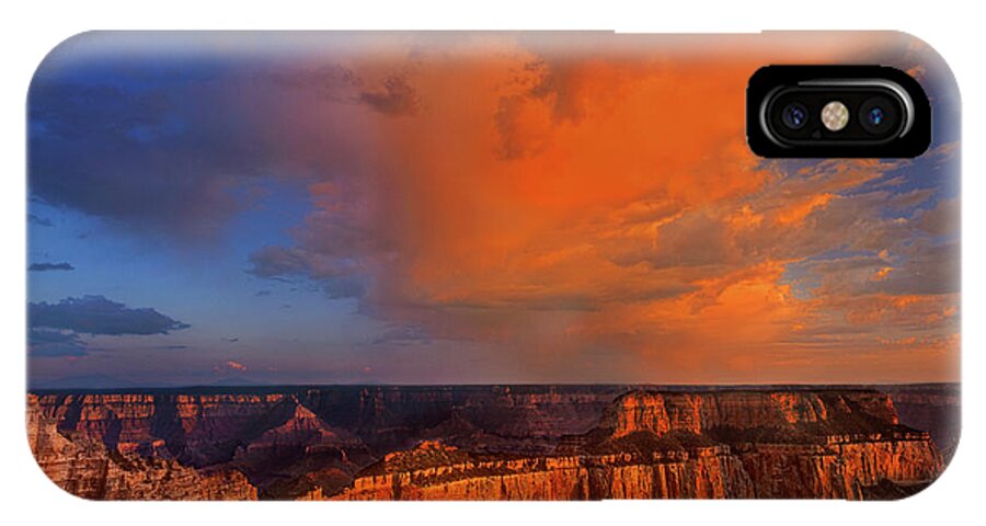 Grand Canyon iPhone X Case featuring the photograph Clearing Storm Cape Royal North Rim Grand Canyon NP Arizona by Dave Welling