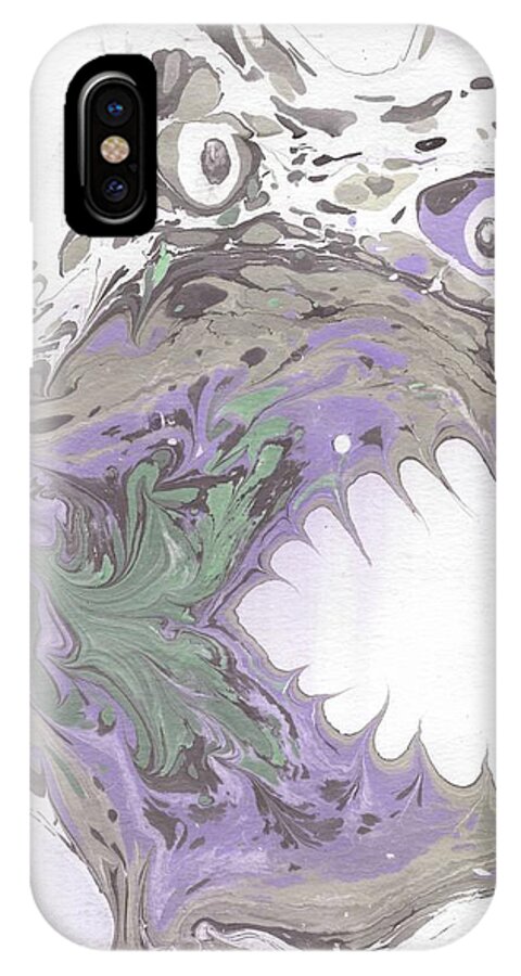 Abstract iPhone X Case featuring the painting Clyde in the Morning by Misty Morehead